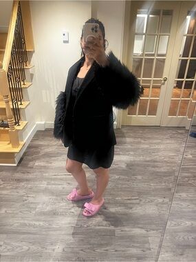 Zara black wool coat
